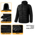 Mens Heated Puffer Jacket Electric Heating Insulated Hood Windbreaker