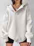 Women's Solid Colour Hoodies, Long Sleeve, Loose Fitting