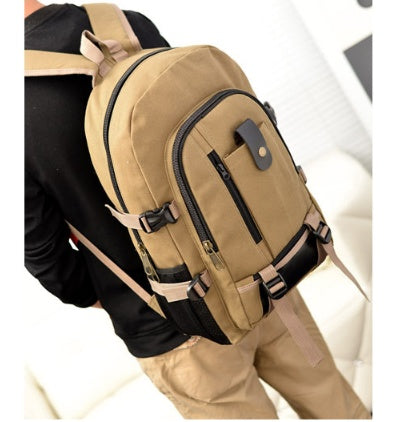 Men's Backpacks Canvas Students Bag Hiking Travel Backpacks