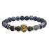 Natural Stone Owl Head Yoga Bracelet