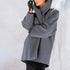 Women's Trendy Round Neck Loose Woolen Casual Coat For Autumn And Winter