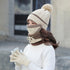 Winter Velvet Thick Bib Mask Gloves Set Wind Protection Set