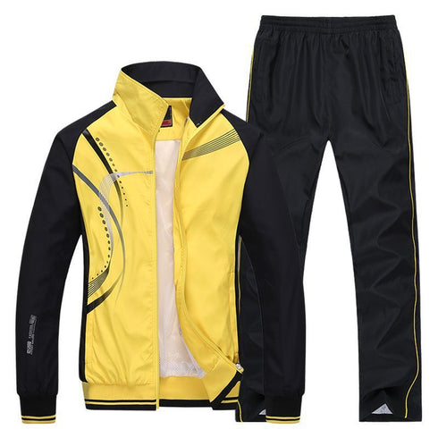 sportswear jacket and trouser, yellow