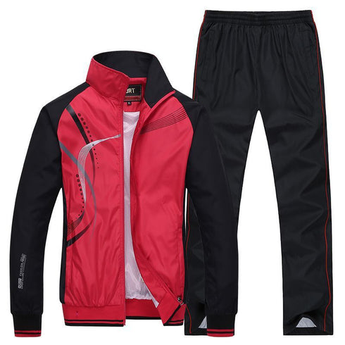 sportswear jacket and trouser, red