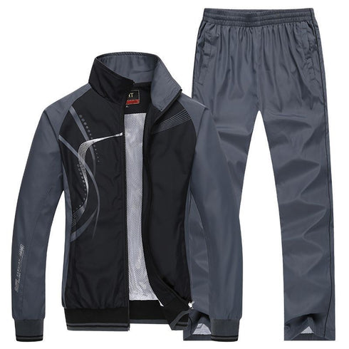 sportswear jacket and trouser, grey