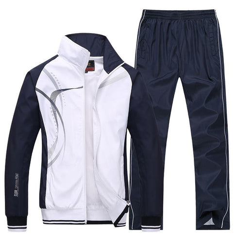 sportswear jacket and trouser, white