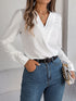 Women's Fashion V-Neck Long Sleeve Shirt for Office