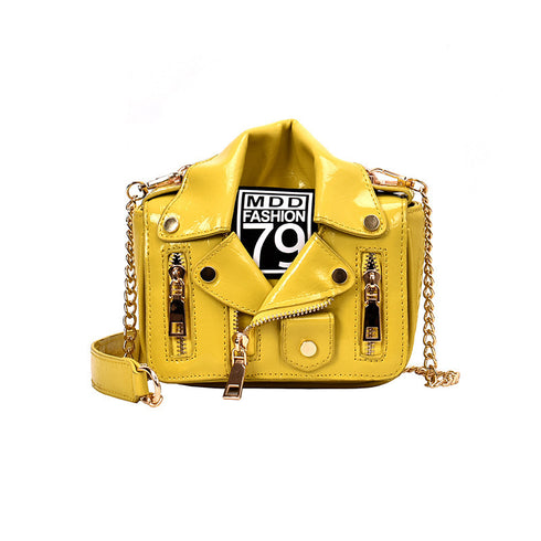yellow bag designed as a jacket
