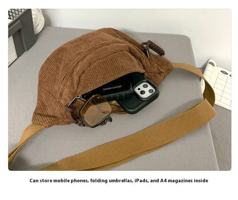 Women's Leisure Corduroy Lazy Corduroy Waist Bag