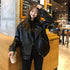 Women's Korean Pu motorcycle jacket
