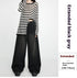 Women's Loose Wide Leg Draping Mop Slimming High Waist Denim Trousers