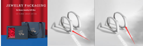 Sterling Silver Rings Show Surprise Love Pattern