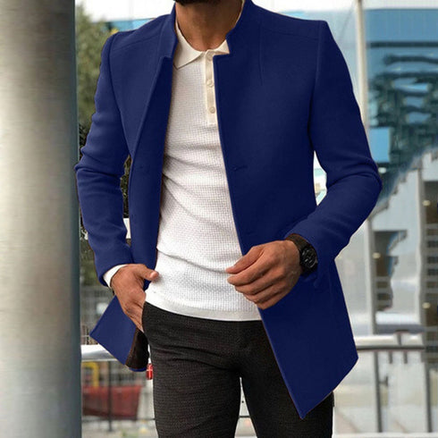 Men's Single-breasted Solid Color Business Jackets
