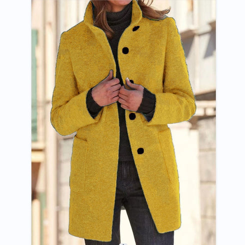 Throne's Fashion Woolen Coat Fall Winter Casual Jacket