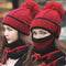Winter Velvet Thick Bib Mask Gloves Set Wind Protection Set