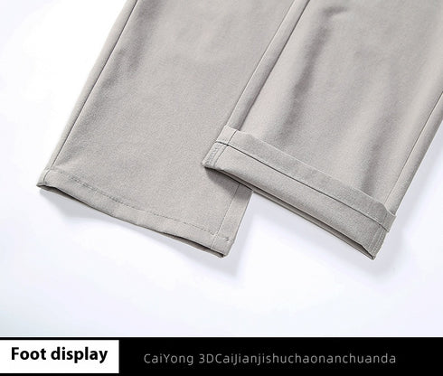 Men's Slim Fit Cropped Pants Korean Fashion