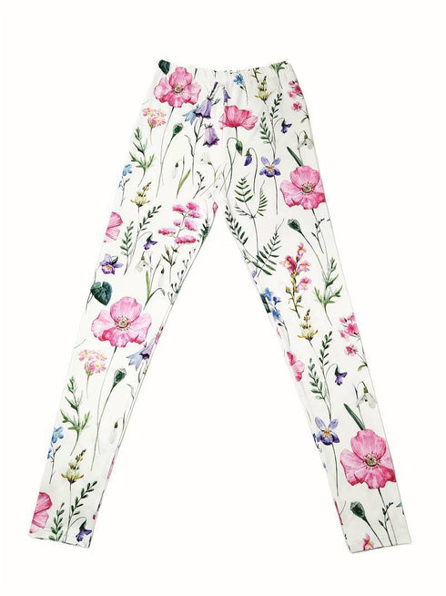 Women's Flower Print Skinny Casual Leggings
