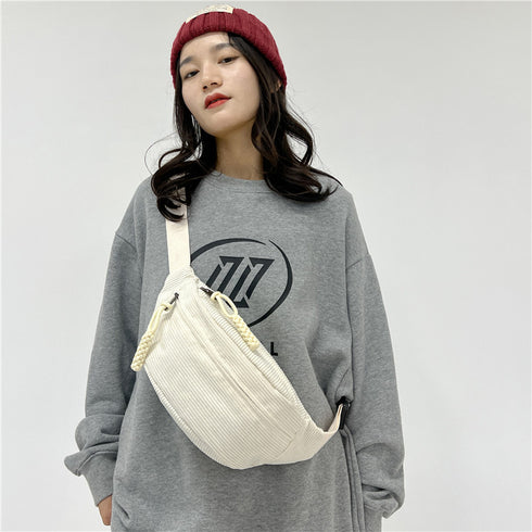 Women's Leisure Corduroy Lazy Corduroy Waist Bag