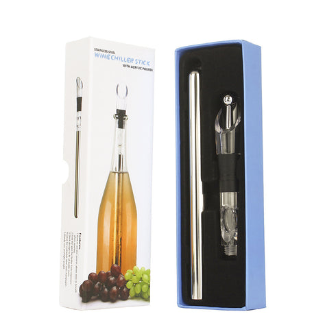 Wine Bottle with Stainless Steel Wine Chilling Rod