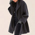 Women's Trendy Round Neck Loose Woolen Casual Coat For Autumn And Winter