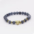 Natural Stone Owl Head Yoga Bracelet