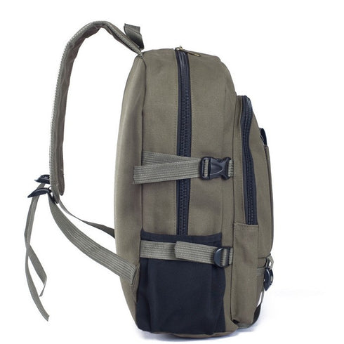 Men's Backpacks Canvas Students Bag Hiking Travel Backpacks