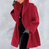 Women's Trendy Round Neck Loose Woolen Casual Coat For Autumn And Winter