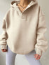 Women's Solid Colour Hoodies, Long Sleeve, Loose Fitting