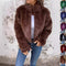 Fashion Plush Jacket Winter Women's Casual Zipper Fur Coat