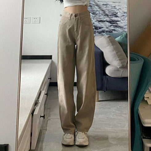 Women's High Waist Straight Mopping Pants