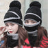 Winter Velvet Thick Bib Mask Gloves Set Wind Protection Set