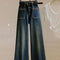 Women's Retro Stretch Loose Straight Flared Pants