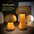 Home Decor Wooden Cute Mushroom LED Night Light With Touch Switch