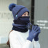 Winter Velvet Thick Bib Mask Gloves Set Wind Protection Set