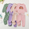 Kid's Four-color Embroidery Rainbow Shirt Fake Drawstring Trousers Two-piece Set