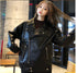 Women's Korean Pu motorcycle jacket