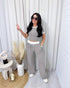 Women's Fashion Casual Wide-leg Pants Sports Fitness Gym Suit Set