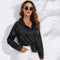 Women's Solid Colour Satin Long Sleeve Blouse