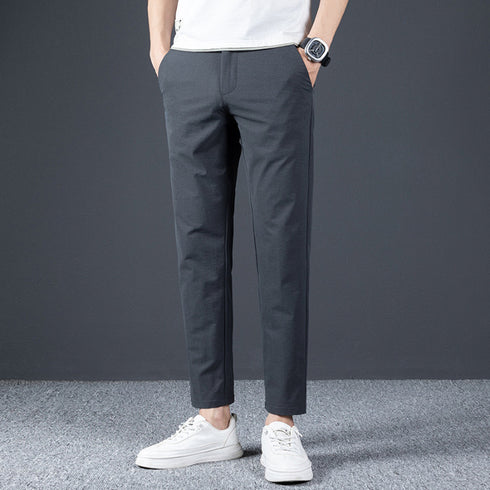 Men's Slim Fit Cropped Pants Korean Fashion