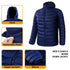 Mens Heated Puffer Jacket Electric Heating Insulated Hood Windbreaker