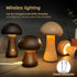 Home Decor Wooden Cute Mushroom LED Night Light With Touch Switch