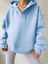 Women's Solid Colour Hoodies, Long Sleeve, Loose Fitting
