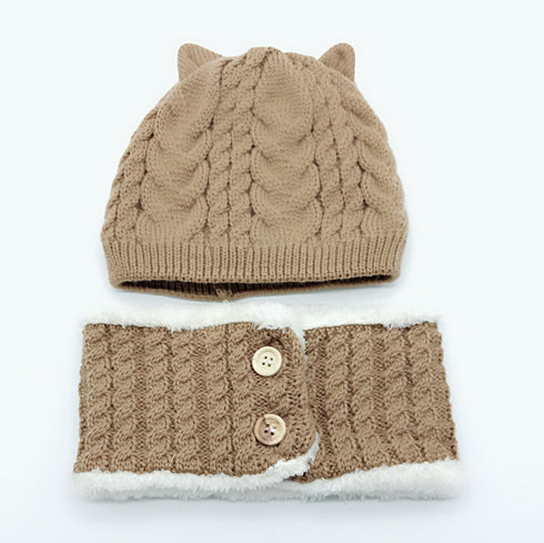 Winter Velvet Thick Bib Mask Gloves Set Wind Protection Set