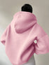 Women's Solid Colour Hoodies, Long Sleeve, Loose Fitting