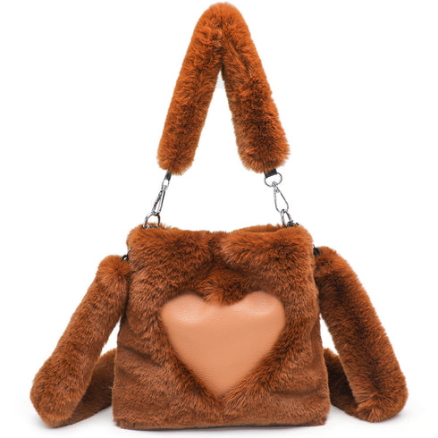 Women Fluffy Shoulder Bag Autumn Winter Style Handbag Plush Tote Fashion
