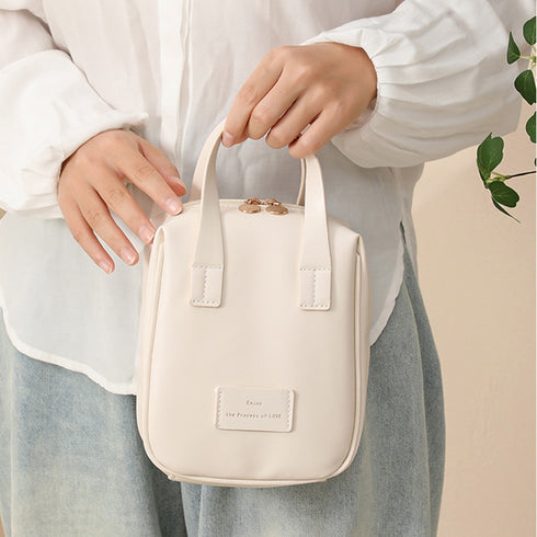 Makeup carrying bag in white colour