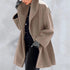 Women's Trendy Round Neck Loose Woolen Casual Coat For Autumn And Winter