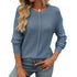 Women's Round Neck Long Sleeve Knitted Sweater