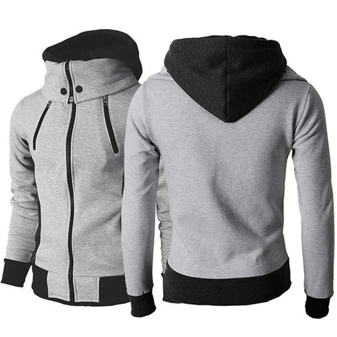 front and back of grey jacket