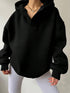 Women's Solid Colour Hoodies, Long Sleeve, Loose Fitting